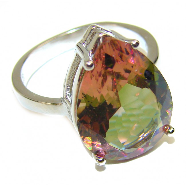 Huge Precious Alexandrite .925 Sterling Silver Statement Ring s. 7 1/4