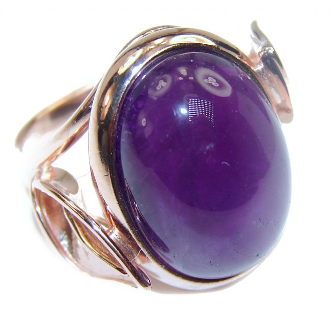 Purple Beauty authentic Amethyst 14K Gold over .925 Sterling Silver Ring size 6 3/4