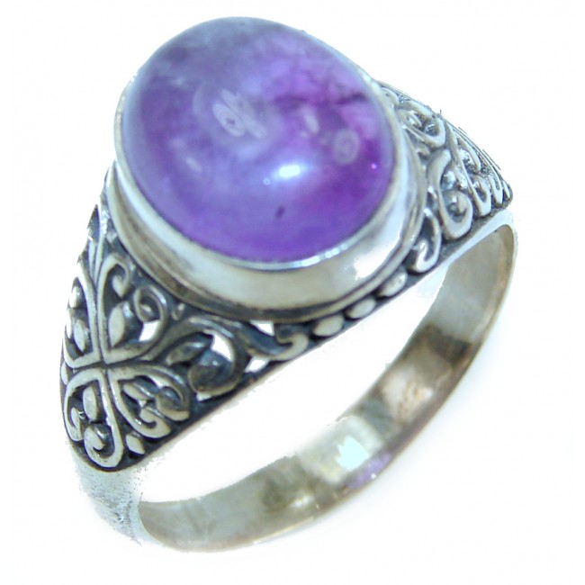 Purple Beauty 7.5 carat authentic Amethyst .925 Sterling Silver Ring size 10