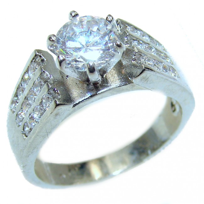 White Topaz .925 Sterling Silver ring size 8