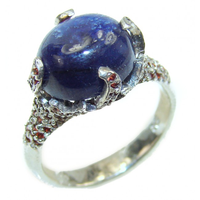 Blue Planet Beauty authentic Sapphire .925 Sterling Silver Ring size 9