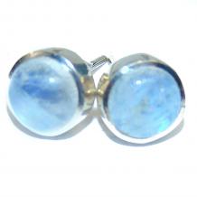 Genuine Fire Moonstone  .925 Sterling Silver handcrafted  Earrings