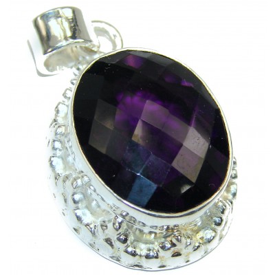 Spectacular 34carat Amethyst .925 Sterling Silver handcrafted pendant