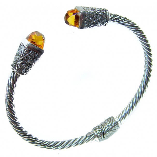 Best quality Golden Topaz .925 Sterling Silver handcrafted Bracelet / Cuff