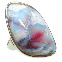 Exceptional quality Mexican Opal .925 Sterling Silver handcrafted Ring size 8 3/4