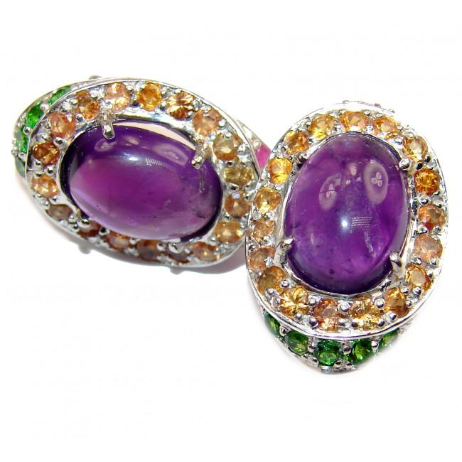 Exclusive Amethyst .925 Sterling Silver handcrafted Earrings
