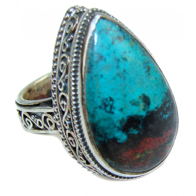 huge Sonora Jasper .925 Sterling Silver handcrafted Ring size 6