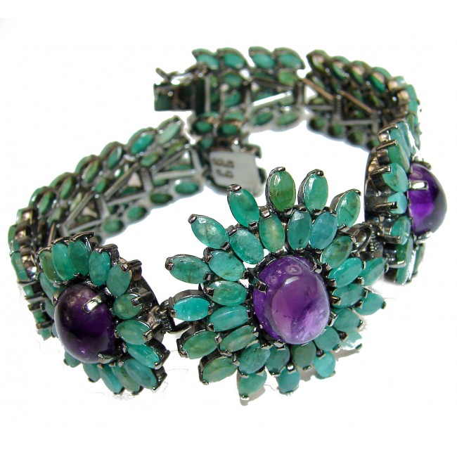 Marie Antoinette's STYLE authentic African Amethyst .925 Sterling Silver handcrafted Bracelet