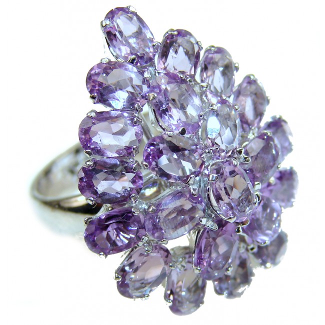 Purple Beauty Amethyst .925 Sterling Silver handcrafted ring size 7