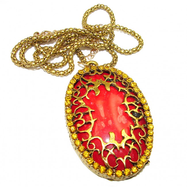 Sublime Red quartz handmade Necklace