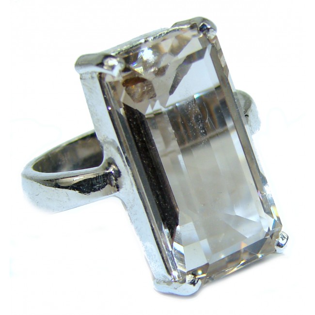 Exclusive Green Amethyst .925 Sterling Silver Ring size 9 1/2