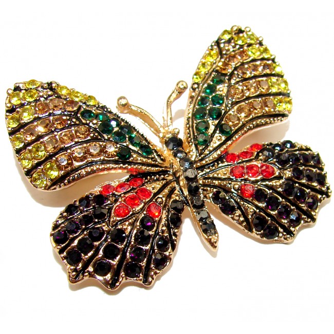 Incredible Butterfly Silver Pendant Brooch