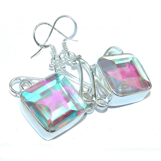 Rainbow Topaz .925 Sterling Silver earrings