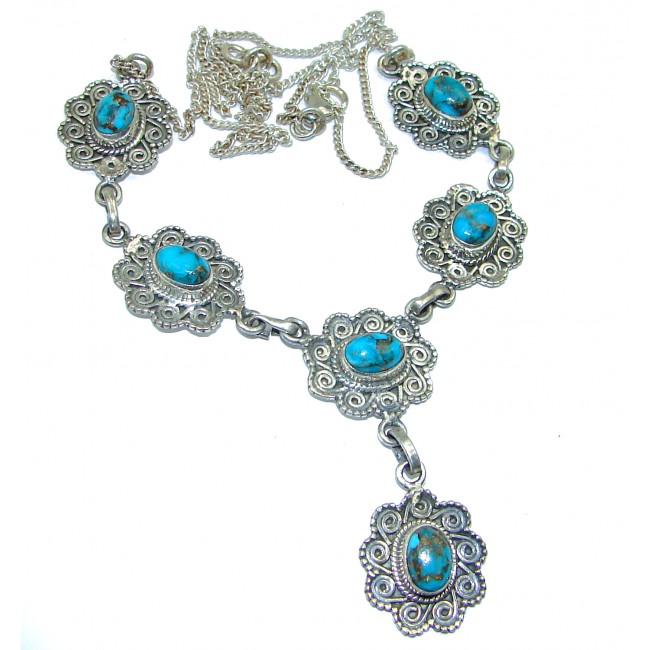 Pure In Heart Turquoise .925 Sterling Silver handcrafted necklace