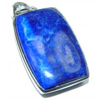 Huge Perfect  Lapis Lazuli .925 Sterling Silver handcrafted Pendant