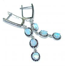 Earth Treasure  Authentic Ethiopian Opal  .925 Sterling Silver  handcrafted  statement earrings