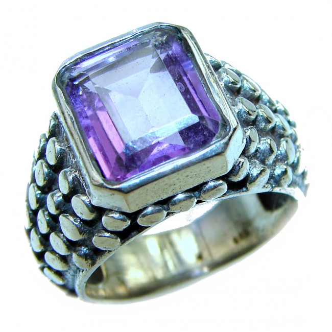 Purple Extravaganza Amethyst .925 Sterling Silver HANDCRAFTED Ring size 9 1/2