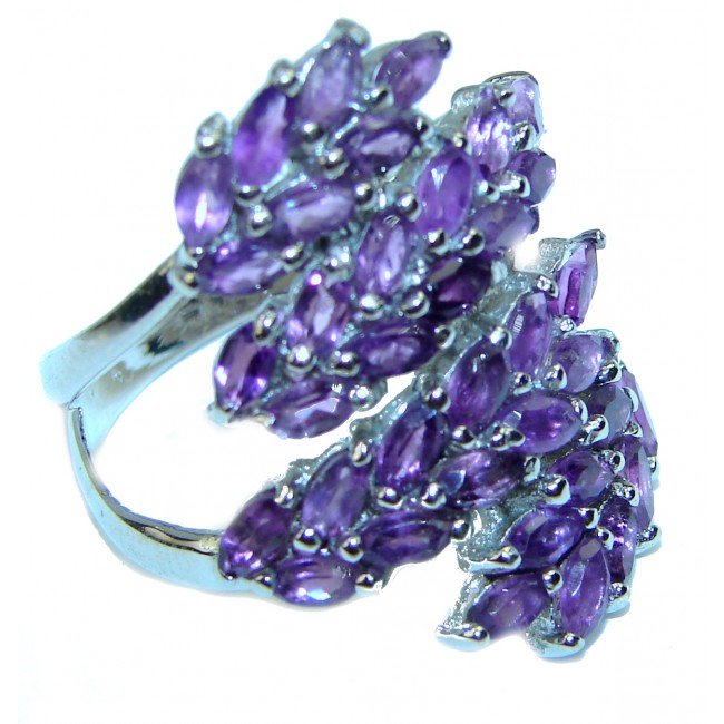 Purple Extravaganza Amethyst .925 Sterling Silver HANDCRAFTED Ring size 9