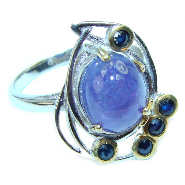 Blue Planet Beauty authentic Tanzanite .925 Sterling Silver Ring size 7 1/2
