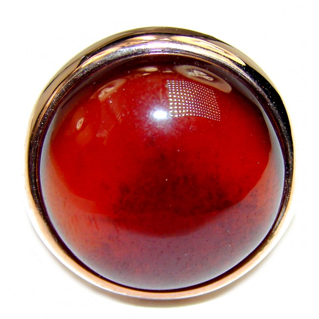 Incredible Authentic Garnet 14K Gold over .925 Sterling Silver Ring size 8 1/2