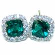 Fabulous  Chrome Diopside .925 Sterling Silver  handcrafted  earrings