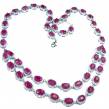 Luxurious  authentic Ruby  .925  Sterling Silver handcrafted  necklace