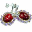 Exceptional Quality Authentic Ruby .925 Sterling Silver handcrafted  earrings