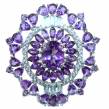 Spectacular Amethyst  .925 Sterling Silver Handcrafted  Ring size 6