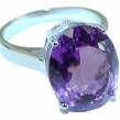 Spectacular 22.5 carat Pink Amethyst .925 Sterling Silver Handcrafted  Ring size  7