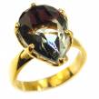 Champagne Topaz 18K Gold  over .925   Sterling Silver Perfectly handcrafted Ring s. 5 3/4