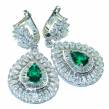 Chrome Diopside .925 Sterling Silver handcrafted Earrings