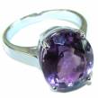 Spectacular 14.5 carat Pink Amethyst .925 Sterling Silver Handcrafted  Ring size  8