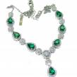 Timless Treasure Emerald   .925 Sterling Silver handcrafted  necklace