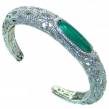 Luxurious Green Topaz  .925  Sterling Silver handmade Bracelet / Cuff