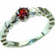Timeless Treasure Red Topaz  .925   Sterling Silver handmade ring s. 9 1/4