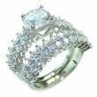 White Topaz  .925 Sterling Silver  stack up  ring size 7