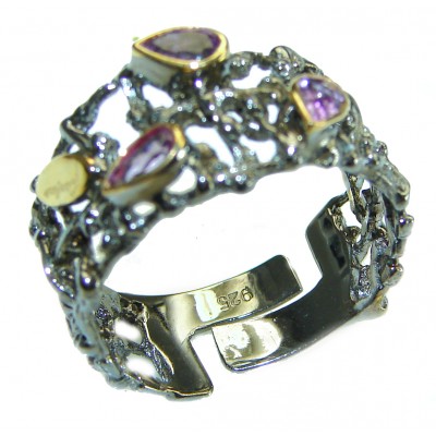 Amethyst .925 Sterling Silver Handcrafted Ring size 8