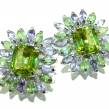 Incredible Beauty authentic Green Topaz    .925 Sterling Silver handcrafted  earrings