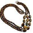 99.3 grams  Rare Unusual Natural Red Tigers Eye Beads NECKLACE