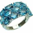 Magic Perfection   London Blue Topaz  .925 Sterling Silver Ring size  7 1/2