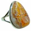 Bonfire Night best quality Mexican Opal   .925 Sterling Silver handmade ring 9