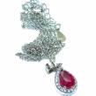 Francesca  authentic  Ruby .925  Sterling Silver handcrafted  necklace