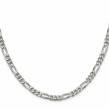 Figaro  design  Sterling Silver Chain 18'' long, 5 mm wide
