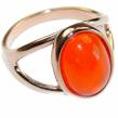 Sun energy Mexican Opal  18K Rose Gold over .925 Sterling Silver handcrafted Ring size 7