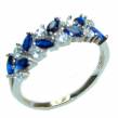 Endless Love Sapphire  .925 Sterling Silver handmade  Ring s. 7