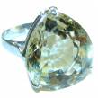 Authentic Citrine   .925 Sterling Silver handmade Cocktail Ring s.  8 1/4