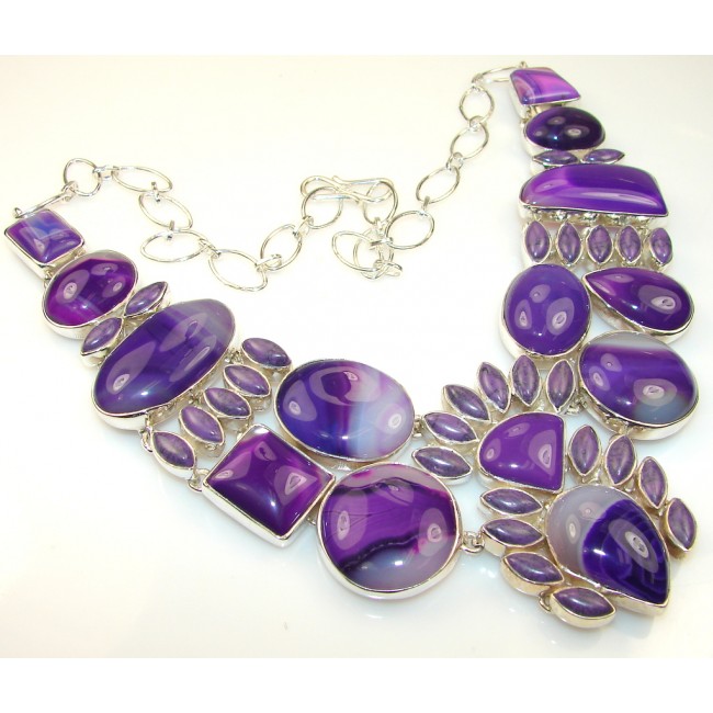 Awesome Color Of Agate Sterling Silver necklace