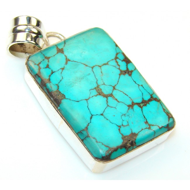 Simple Turquoise Sterling Silver Pendant