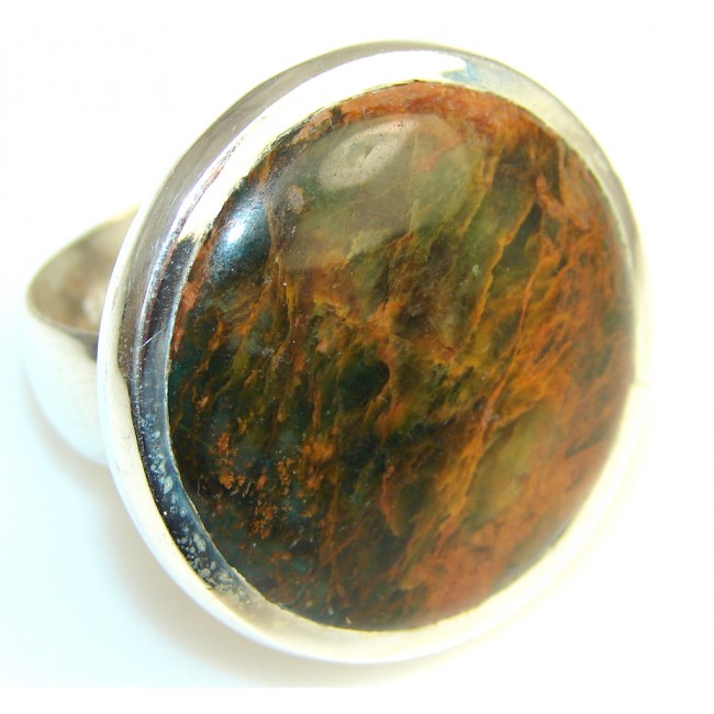 Beautiful Montana Agate Sterling Silver ring s. 9