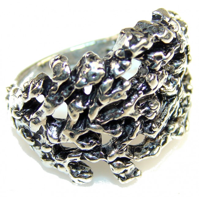Stylish Design Silver Sterling Silver Ring s. 7 3/4